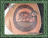Boar Ring Celtic Pictish Tattoo Design