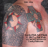 Celtic Knot Wolf Star Half Sleeve Tattoo Design
