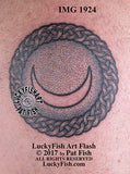 Celtic Moon Ring Tattoo Design