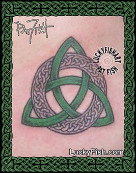 Shin Tattoo with Celtic Guard Leg Wrap Design