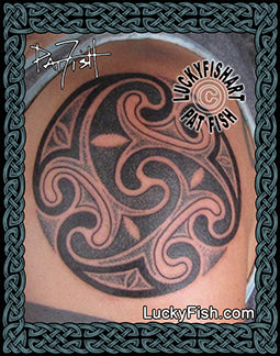 Spiral Shield Celtic Circle Tattoo Design