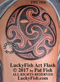 Spiral Shield Celtic Warrior Circle Tattoo Design