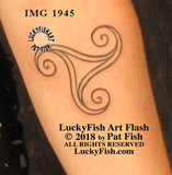 Triple Spiral Triscle Celtic Tattoo Design