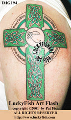 Dedication Cross Celtic Tattoo Design 1