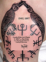 Viking Raven Arch Nordic Tattoo Design