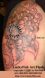 Chrysanthemum Wave Japanese Tattoo Design 1