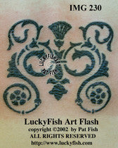 Rococo Thistle Scottish Tattoo Design 1