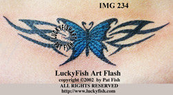 Soaring Butterfly Tribal Tattoo Design 1