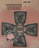 Aquarian Age Cross Celtic Tattoo Design 1