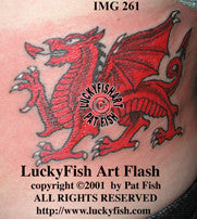 Cymru Celtic Welsh Tattoo Design 1