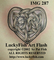 Heart Knot Celtic Tattoo Design 1