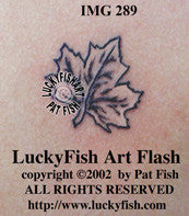 Maple Leaf Tattoo with Simple Canadian Design