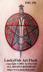 Medieval Warrior Celtic Pagan Tattoo Design 1