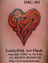 Passion Heart Celtic Tattoo Design 1