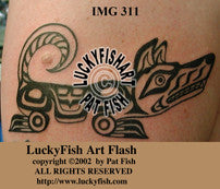 Alaskan Malamute Haida Tattoo Design 1