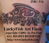 Pictish Pig Band Celtic Tattoo Design 1