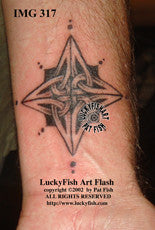 Celtic Compass Star Tattoo Design 1