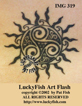 Goddess Swirling Sun Celtic Tattoo Design 1