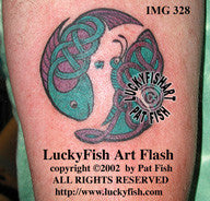 Yin Yang Fish Butterfly Celtic Tattoo Design 1