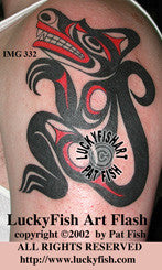Salish Indian Wolf Tattoo Design 1