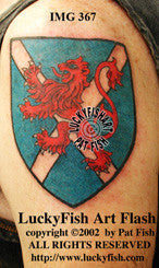 Saint Andrew's Lion Scottish Tattoo Design 1