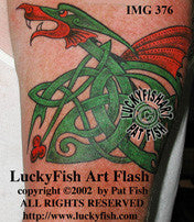 Zephyr Dragon Celtic Tattoo Design 1