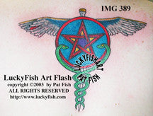 Pagan Caduceus Tattoo Design 1