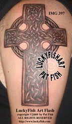 Amazing Grace Cross Celtic Tattoo Design 1