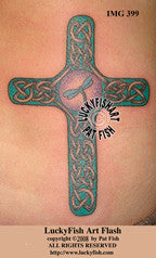 Dragonfly Cross Celtic Tattoo Design 1