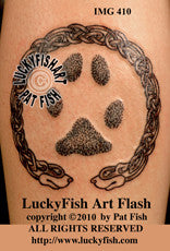 Paw Torc Celtic Tattoo Design 