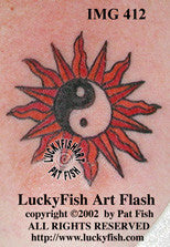 Yin Yang Sun Tattoo Design 1
