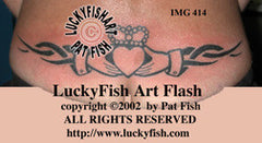 Tribal Claddagh Celtic Tattoo Design 1