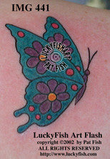 Daisy Butterfly Tattoo Design 1