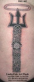 Manannan's Trident Celtic Tattoo Design 1