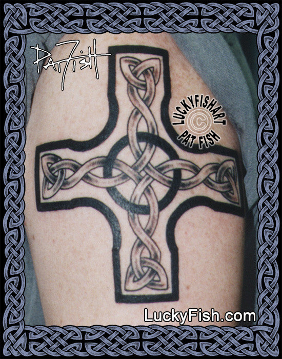 Crusader Celtic Cross Design Tattoo