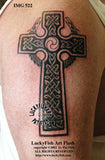 Viking Dragon Cross Celtic Tattoo Design 1