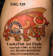 Pictish Pig Celtic Tattoo Design 1