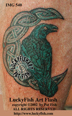 Moon Raven Celtic Tattoo Design 1