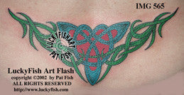 Celtic Grass Triskle Tattoo Design