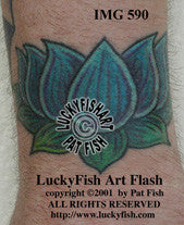 Sacred Lotus Tattoo Design 1