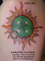Shield Sun Celtic Tattoo Design 1