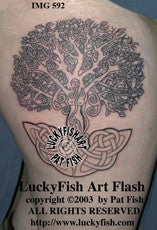 Dryad Celtic Tree Tattoo Design 1