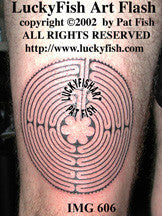 Chartres Labyrinth Tattoo Design 1
