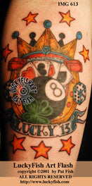 Lucky 13 Classic Tattoo Design 1