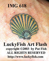 Scallop Shell Tattoo Design 1