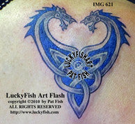 Dragon Heart Celtic Tattoo Design 1