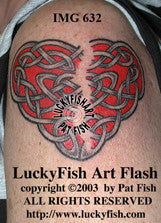 Broken Heart Celtic Tattoo Design 1
