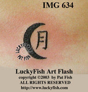 Japanese Moon Tattoo Design 1