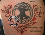 Embellished Tree of Life Celtic Tattoo Design 2