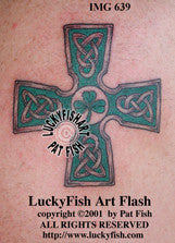 Shamrock Cross Celtic Tattoo Design 1